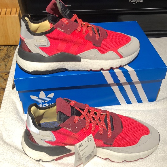 Sold!! ADIDAS NITE Jogger Shock Red/Black - Picture 3 of 7